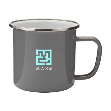 Logo trade promotional product photo of: Retro Silver Enamel Mug 350 ml