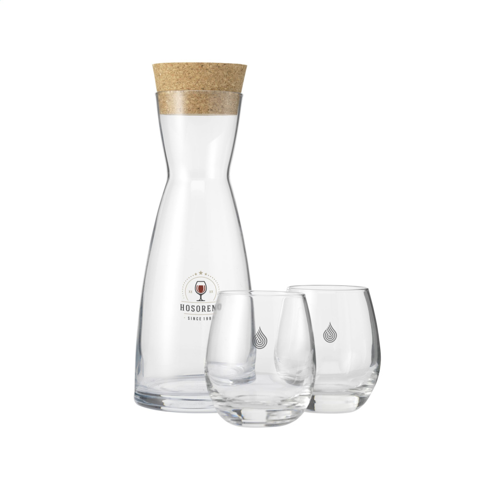 Logo trade advertising product photo of: Ypsilon Carafe 1 L with a cork cap