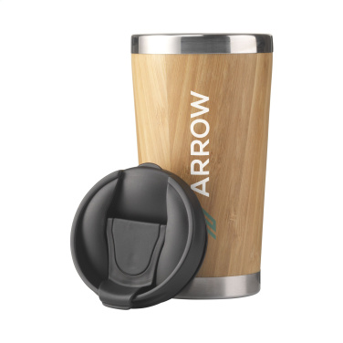 Logo trade promotional merchandise image of: Tokyo 450 ml bamboo thermo cup