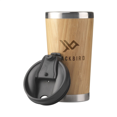 Logo trade corporate gift photo of: Tokyo 450 ml bamboo thermo cup