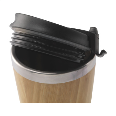 Logo trade promotional merchandise picture of: Tokyo 450 ml bamboo thermo cup