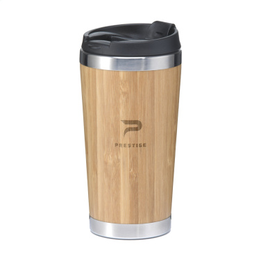 Logo trade promotional items picture of: Tokyo 450 ml bamboo thermo cup