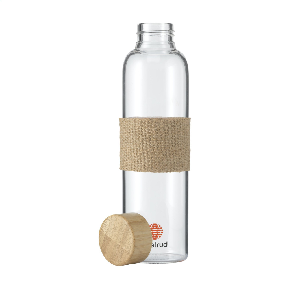 Logotrade promotional giveaways photo of: Senga Glass Bamboo 500 ml drinking bottle