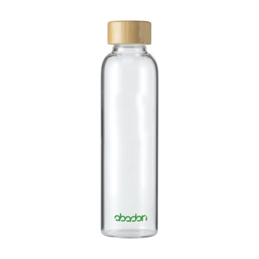 Logotrade promotional giveaway picture of: Senga Glass Bamboo 500 ml drinking bottle