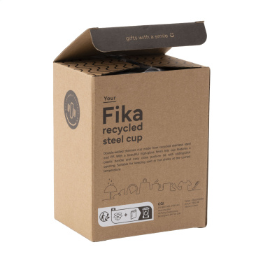 Logo trade promotional items image of: Fika RCS Recycled Steel Cup 400 ml thermo cup