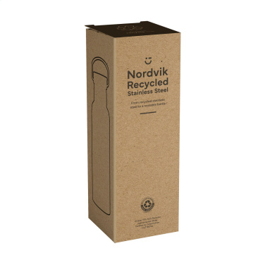 Logo trade promotional product photo of: Nordvik RCS Recycled Steel 500 ml drinking bottle