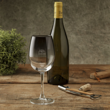 Logo trade promotional items image of: Smokey Wine Glass 360 ml