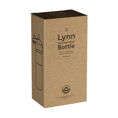 Logo trade promotional products image of: Lynn RCS Recycled Steel Bottle 500 ml