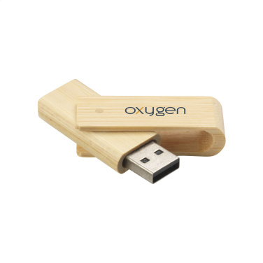 Logo trade business gifts image of: USB Waya Bamboo  8 GB