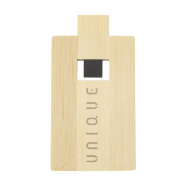 Logo trade promotional merchandise photo of: CreditCard USB Bamboo 16 GB