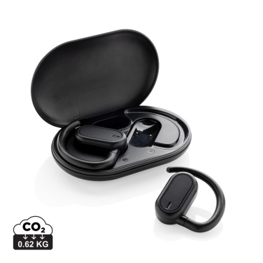 Logotrade advertising product image of: Fitsound RCS recycled plastic open ear TWS earbuds