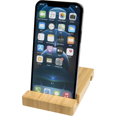 Logo trade promotional merchandise image of: Bubup bamboo 2-angled tablet and phone stand