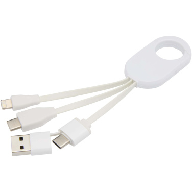 Logo trade advertising products image of: Troop 4-in-1 recycled plastic charging cable