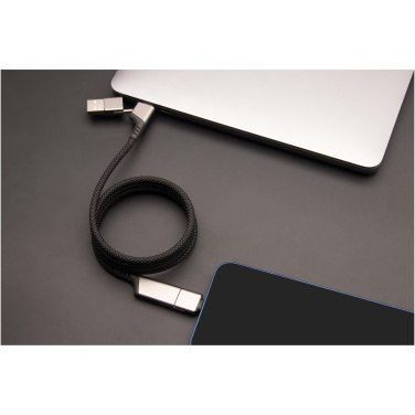 Logotrade promotional product picture of: SCX.design C52 100W 4-in-1 rPET magnetic ultra fast charging cable 