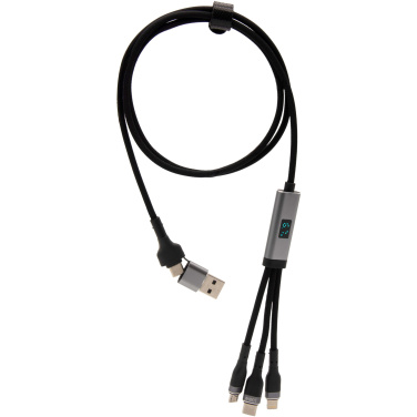 Logo trade promotional gift photo of: SCX.design C53 100W 5-in-1 rPET ultra fast charging cable