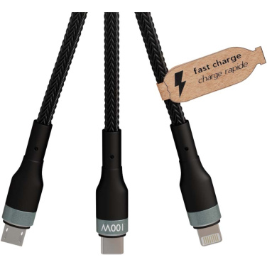 Logo trade promotional gifts picture of: SCX.design C53 100W 5-in-1 rPET ultra fast charging cable