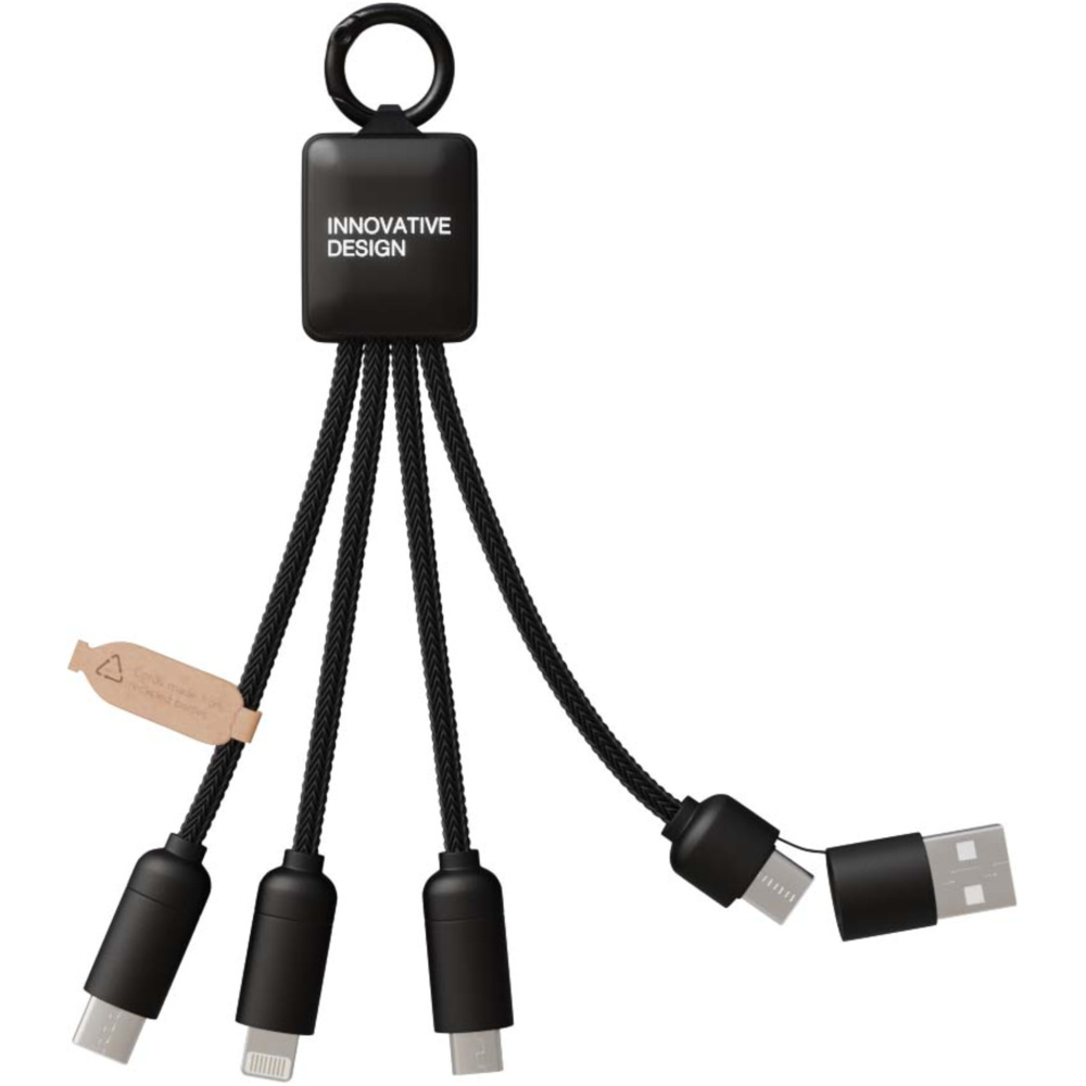 Logo trade promotional giveaways picture of: SCX.design C13 15W 5-in-1 charging cable