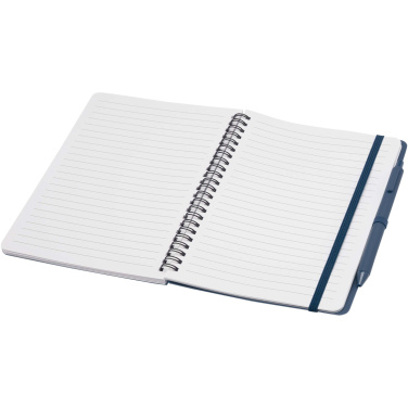 Logotrade promotional product picture of: Thalaasa A5 ocean-bound hard cover notebook with ballpoint pen (black ink)