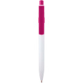 Unica recycled plastic ballpoint pen (black ink), Magenta