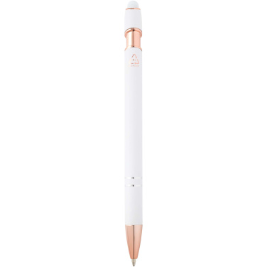 Logotrade promotional gift image of: Nanna ballpoint pen with rose gold finish (blue ink)