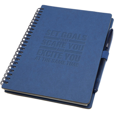 Logotrade promotional product picture of: Slate reusable soft cover notebook and pen set (black ink)