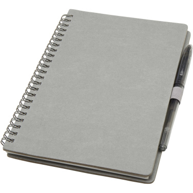 Logo trade promotional merchandise picture of: Slate reusable soft cover notebook and pen set (black ink)