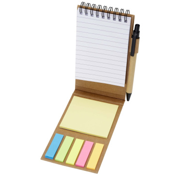 Logo trade advertising products image of: Flipper sticky notepad with ballpoint pen (black ink)