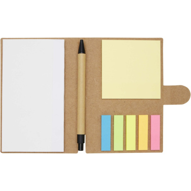 Logo trade promotional products image of: Swift sticky notes booklet with ballpoint pen (black ink)