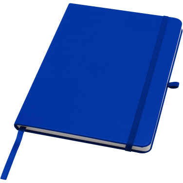 Logo trade promotional merchandise image of: Teak A5 recycled hard cover notebook with lined pages