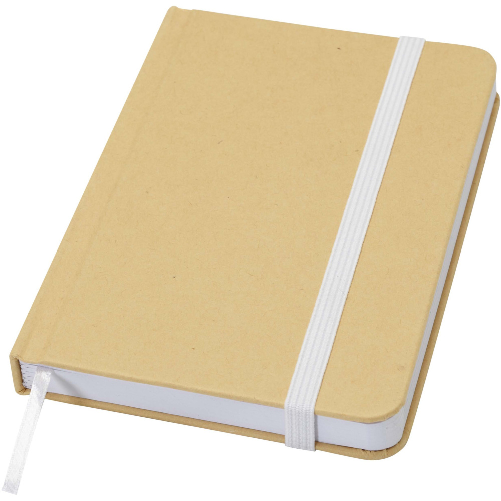 Logo trade business gifts image of: Reed A6 recycled hard cover notebook with plain pages