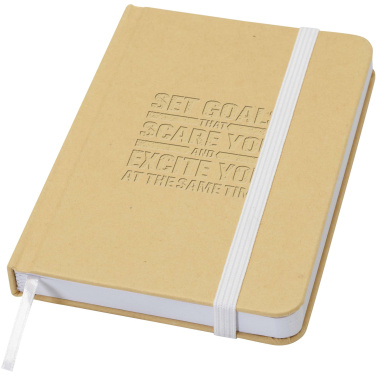 Logo trade advertising products image of: Reed A6 recycled hard cover notebook with plain pages