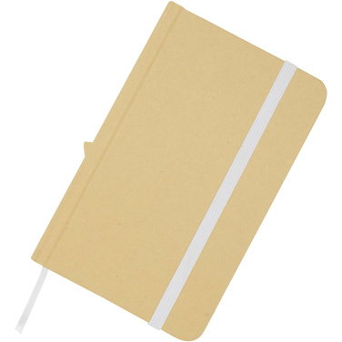 Logo trade promotional merchandise photo of: Reed A6 recycled hard cover notebook with plain pages