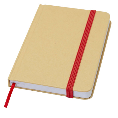 Logo trade promotional merchandise photo of: Reed A6 recycled hard cover notebook with plain pages