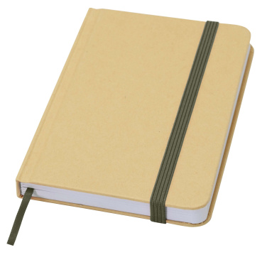 Logo trade promotional giveaways image of: Reed A6 recycled hard cover notebook with plain pages