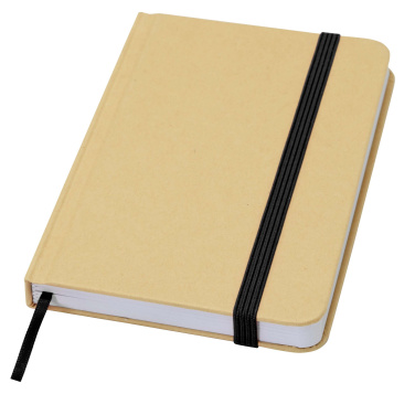 Logo trade business gifts image of: Reed A6 recycled hard cover notebook with plain pages