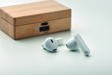 Logotrade promotional merchandise picture of: TWS earbuds in bamboo case