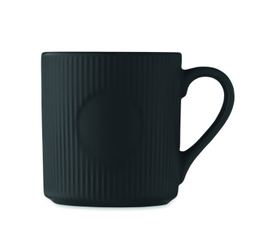 Logo trade promotional item photo of: Ribbed ceramic mug mat 340 ml