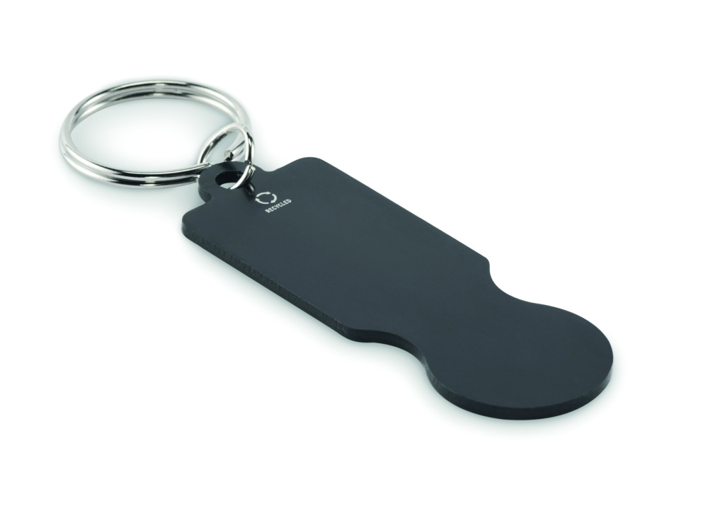 Logotrade promotional merchandise photo of: Key ring with trolley token