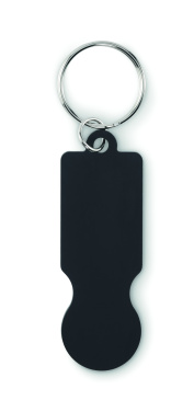 Logo trade advertising products image of: Key ring with trolley token