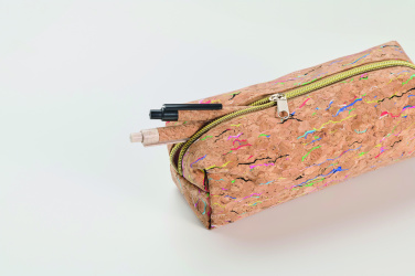 Logo trade promotional giveaway photo of: Coloured cork pencil case