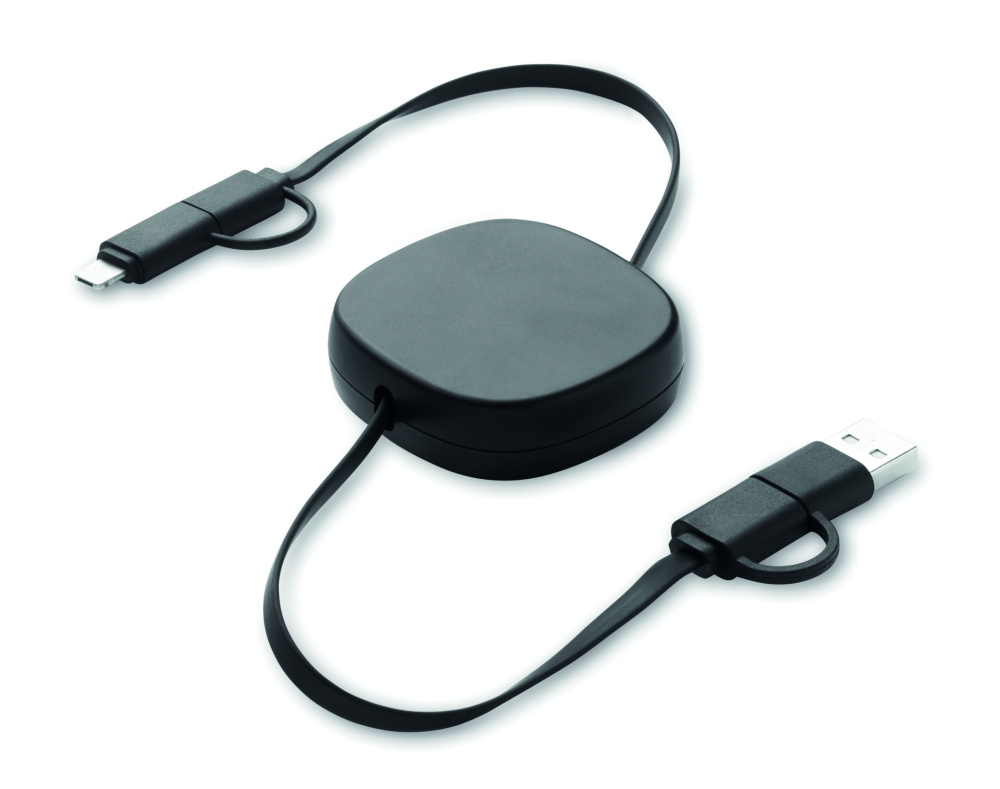 Logo trade promotional merchandise photo of: 60W retractable charging cable