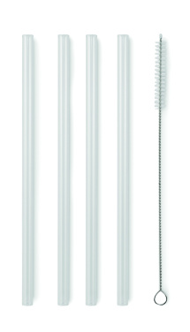 Logo trade promotional giveaway photo of: 4 reusable glass straws