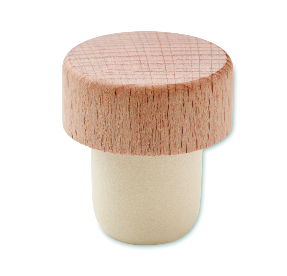 Logotrade promotional merchandise photo of: Beech wood bottle stopper