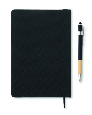 Logo trade promotional gifts picture of: A5 RPET notebook with pen