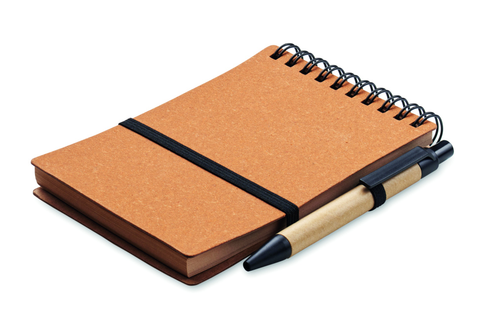 Logo trade promotional products image of: Recycled notebook with ball pen