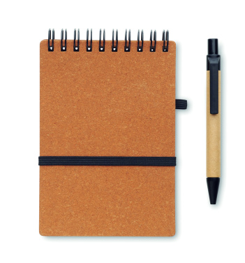 Logo trade promotional product photo of: Recycled notebook with ball pen