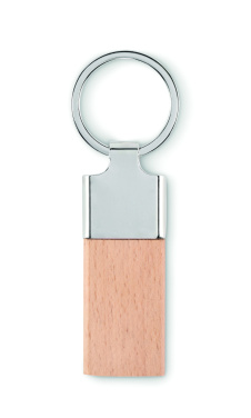 Logotrade advertising product picture of: Key ring with rubber wood