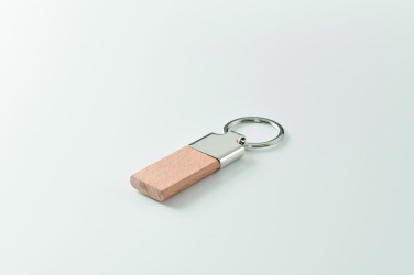 Logo trade promotional products picture of: Key ring with rubber wood