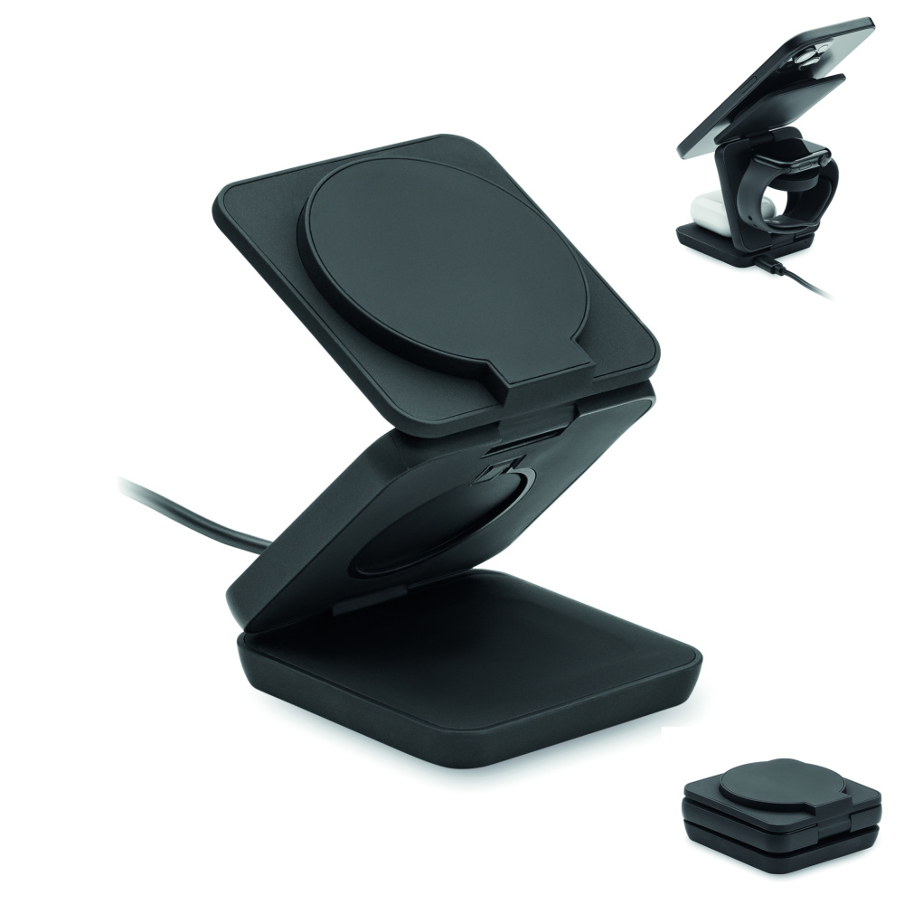 Logotrade promotional product image of: 3in1 foldable charging station