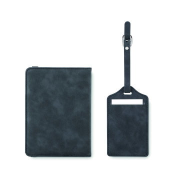 Logo trade promotional merchandise photo of: Passport and luggage tag set
